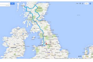 scotland england 2014 route