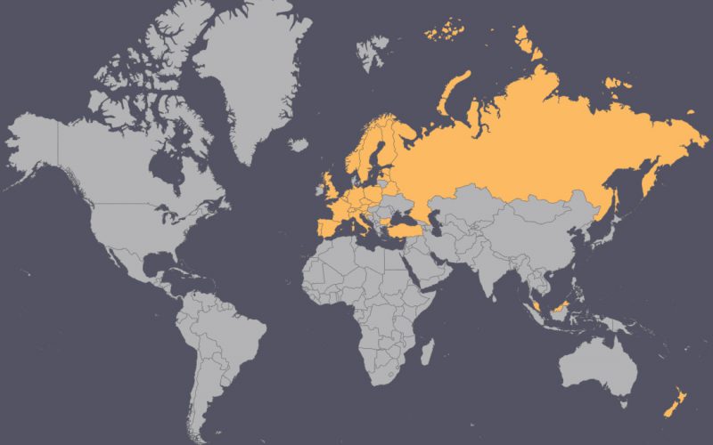 Карта посещенных стран