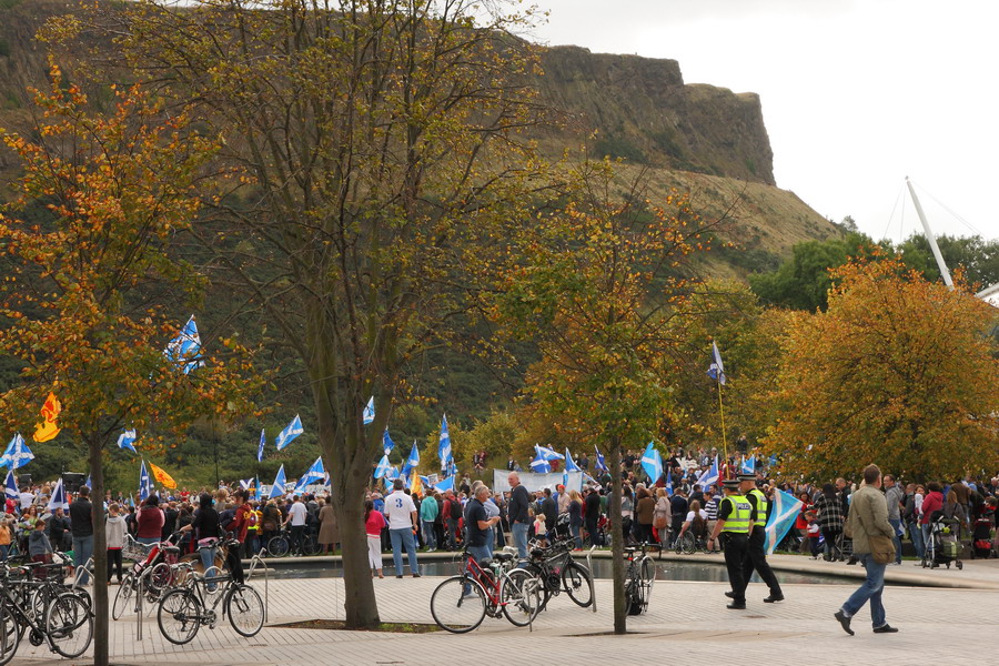 Эдинбург, митинг за отделение Шотландии от UK