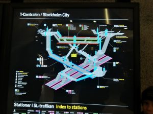 Stockholm, metro: T-Centralen map